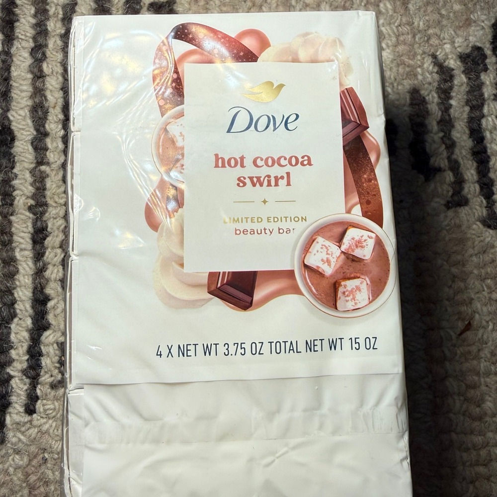 Dove Hot Cocoa Swirl Beauty Bar 4 Pack Limited Edition Soap Set - Picture 5 of 5